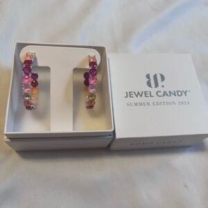 Bomb Party Jewel Candy - The Willhemina- Pink and Purple Drop Earrings